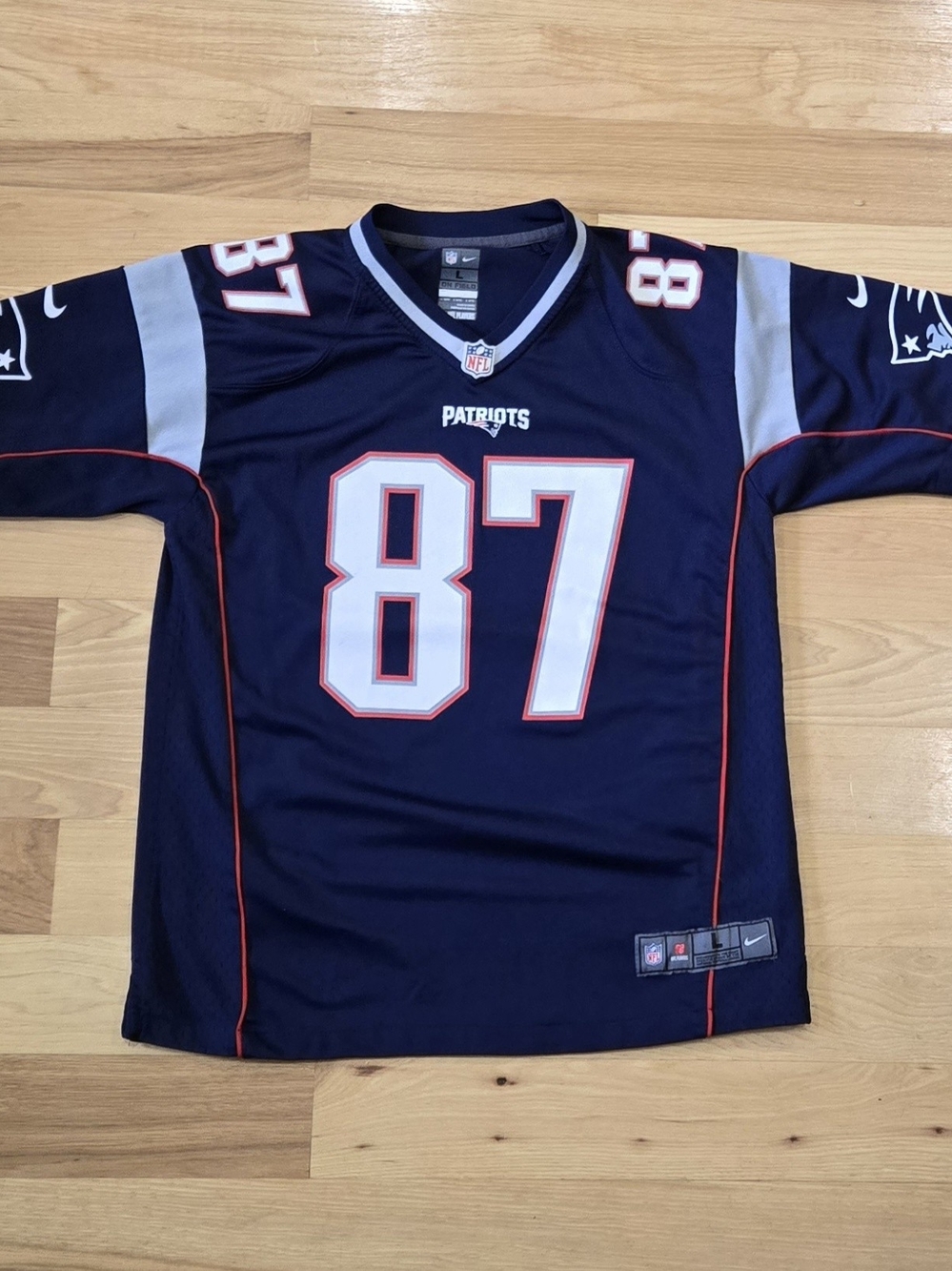 Nike New England Patriots #87 Gronkowski Football Jersey Kids 14/16